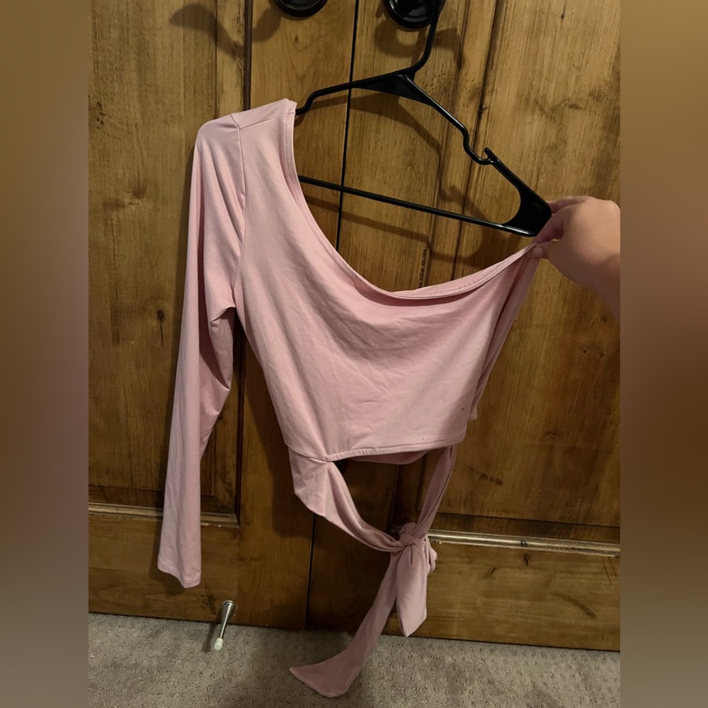 One Shoulder Wrap Around Crop Top